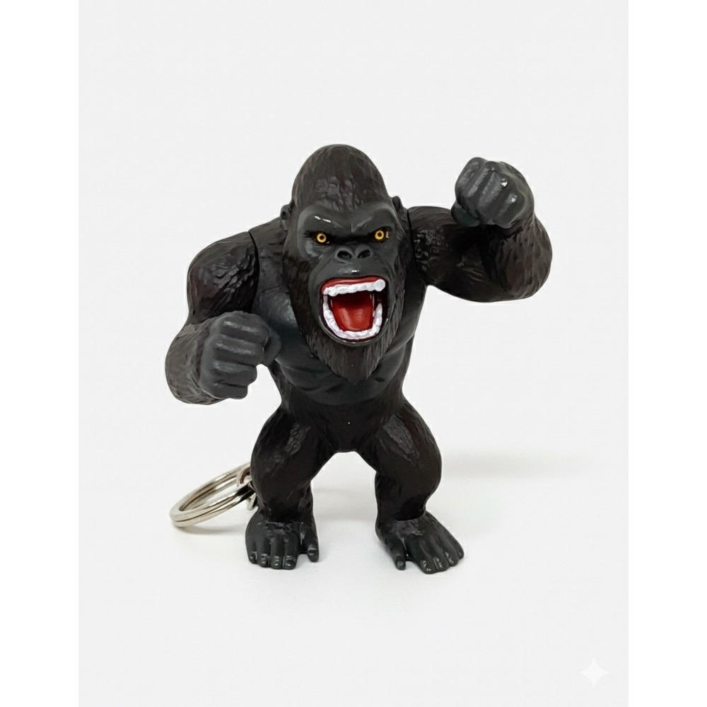 Jada Toys King Kong Keychain Black Gorilla Figure Fierce Pose Collectible‎